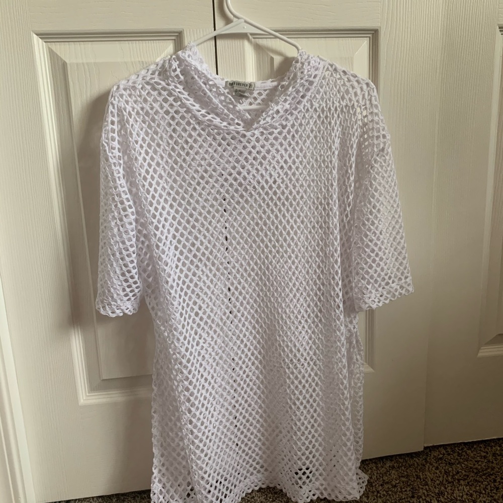 White mesh top